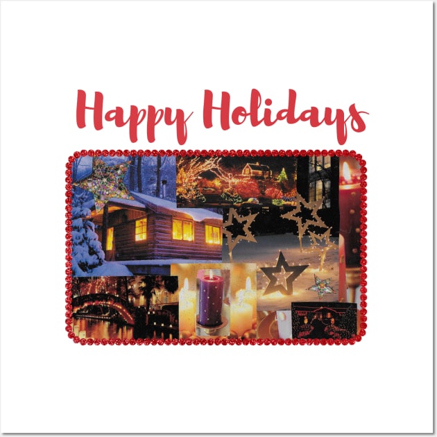 Happy Holidays Collage Wall Art by The Golden Palomino